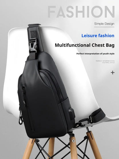 Mens USB Port Chest Bag For Daily Commute And Traveling - Smarsty