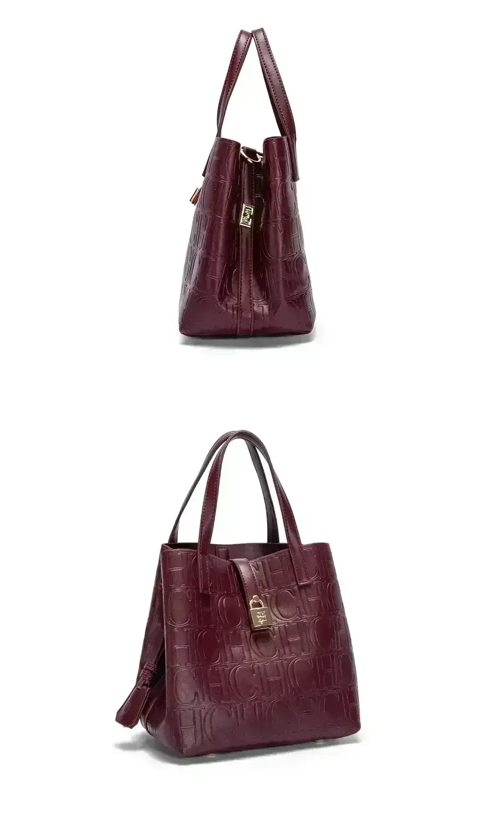 Large Capacity Handbag With Lock Design Luxury Crossbody - Smarsty