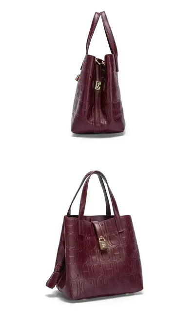 Large Capacity Handbag With Lock Design Luxury Crossbody - Smarsty