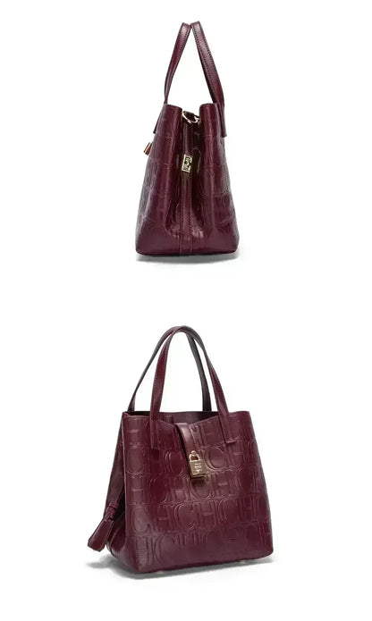 Large Capacity Handbag With Lock Design Luxury Crossbody - Smarsty
