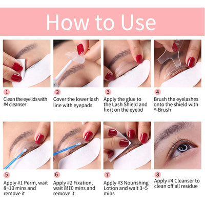 ICONSIGN Upgrade Version Lash Lift Kit Lifting Eyelashes Lasting 6-8 Weeks Lash Perm Eyelash Enhancer Makeup Tools - Smarsty