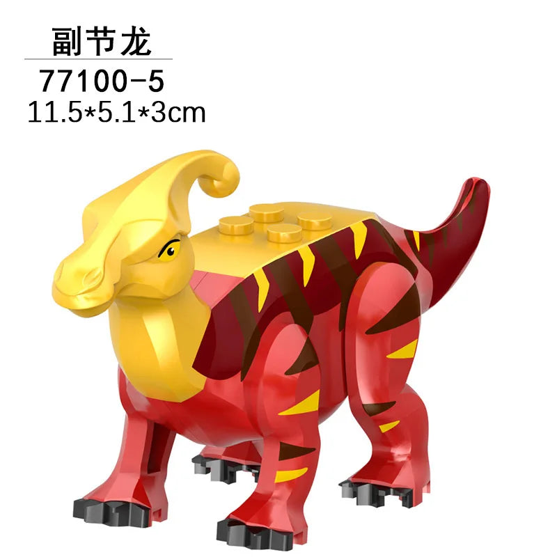 Jurassic World 3 Brutal Raptor Building Blocks Dinosaur Bricks Tyrannosaurus Indominus I-Rex Assemble Toy For Children by Smarsty