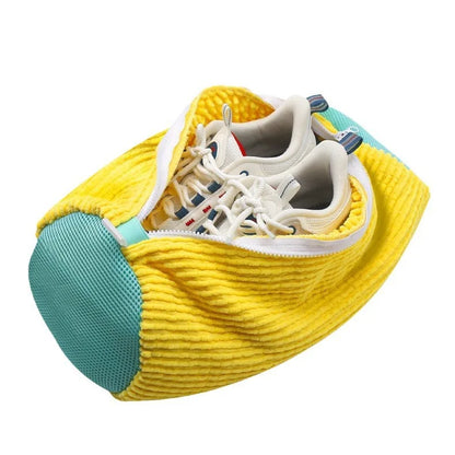 1/2/4PCS Shoe Washing Machine Bag with Liquid Shoe Brush Set Durable Laundry Shoe Bag and Soft Bristle Clean Brush for All Shoes