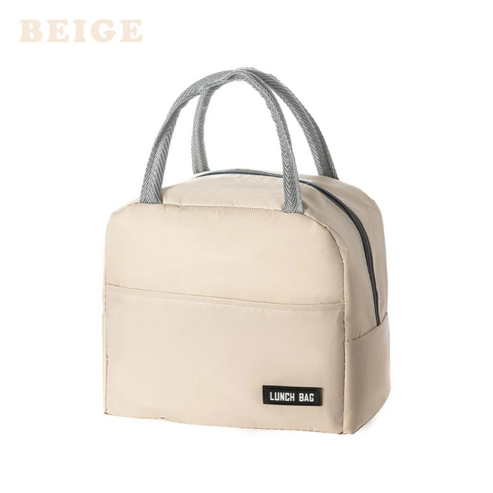 Solid Color Twill Bento Bag Portable Thermal Lunch Box - Smarsty