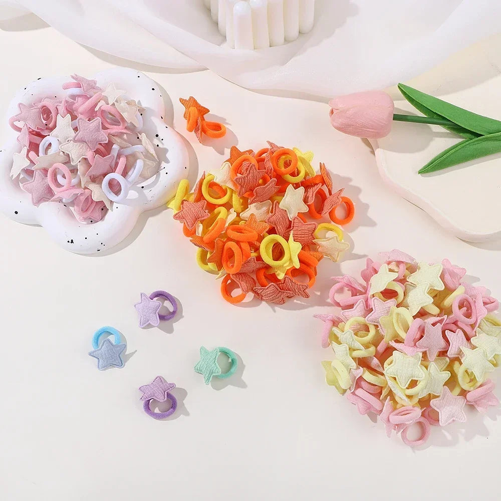 Cute Girls Hair Ties Soft No Harm Ponytail Holders 10Pack - Smarsty
