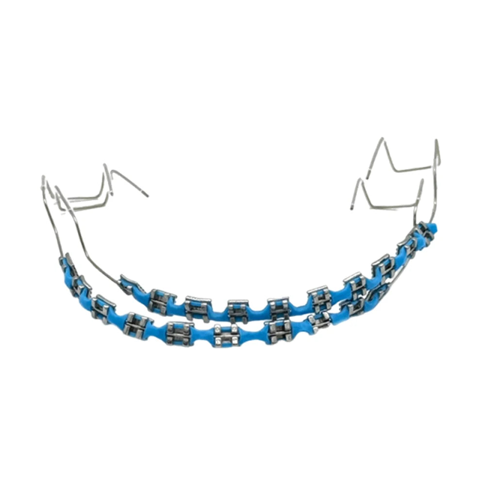 Temporary Tooth Decoration Dental Fake Braces with Metal Wires & Bracket Dental Metal Bracket Dental Tool for Tooth Decor