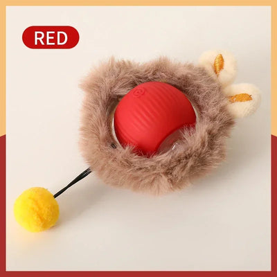 Rechargeable Cat Interactive Ball Toy With Faux Tail - Smarsty