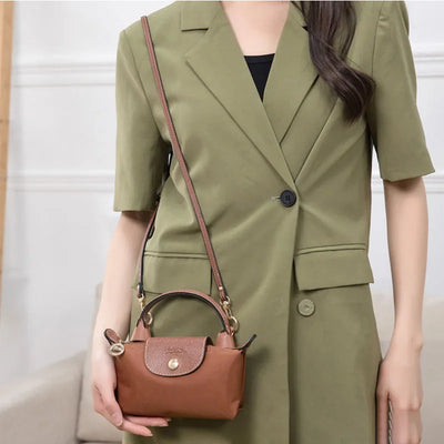1 Set Bag Strap For Longchamp Mini Punch-free Genuine Leather Shoulder Strap Set Transformation Crossbody Strap Bag Accessories - Smarsty