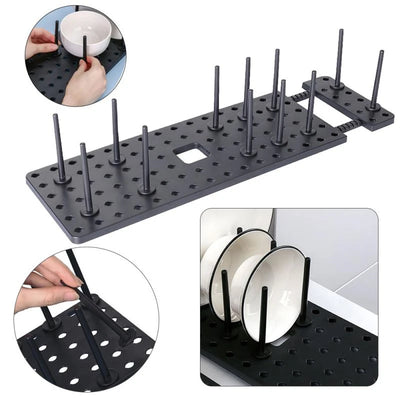 Kitchen Organizer Dish Drying Rack Plates Shelf Plastic Holder Dish Rack Sink Draining Bowl Storage Stand Home Accessories by Smarsty