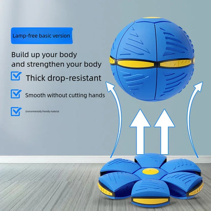 Blue Flying Saucer Ball Outdoor Parent Children Toy Foot Magic Deformation Foot Pressure Decompression Vent Ball - Smarsty