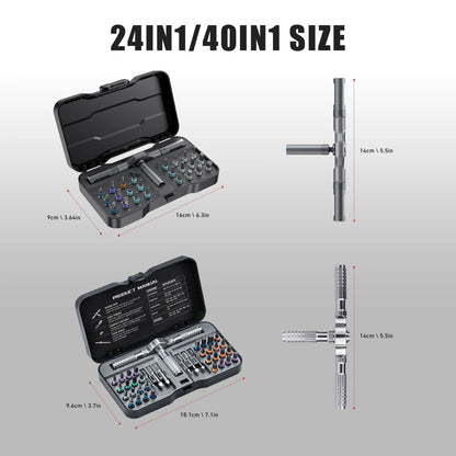 VMAN 66in1 Multifunction Ratchet Screwdriver Set Multi Magnetic Bits Mini Repair Tool Kit Household Tool For PC & Desk Etc.