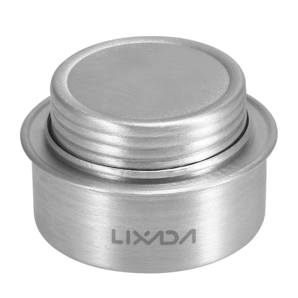 Outdoor Mini Alcohol Stove Aluminum Alloy Alcohol Stove with Lid Outdoor Camping Hiking Backpacking Cooking Stove