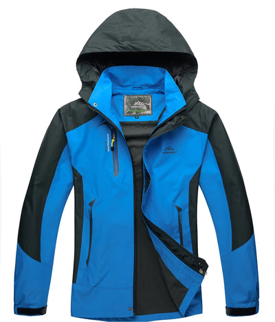 TRVLWEGO Camping Hiking Jacket Men Autumn Outdoor Sports Coats Climbing Trekking Windbreaker Travel Waterproof Jackets Black by Smarsty