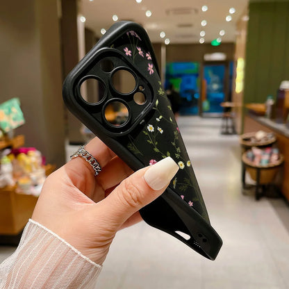 Smarsty Floral Silicone Phone Case For iPhone Anti Slip Shockproof -