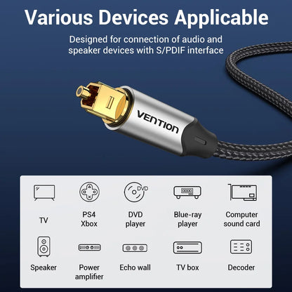 Vention Digital Optical Audio Cable for Superior Sound Quality - Smarsty