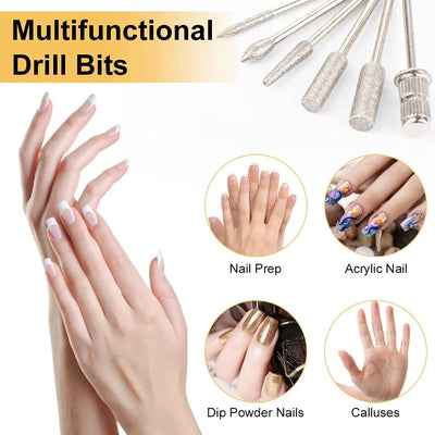 Portable Electric Nail Drill Kit for Manicure and Polishing - Smarsty