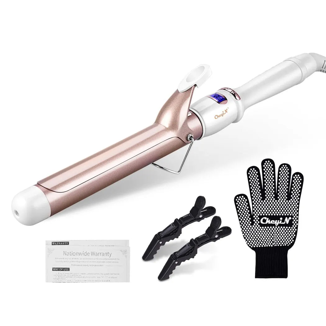 CkeyiN Professional Ceramic Hair Curler Adjustable Temperature - Smarsty