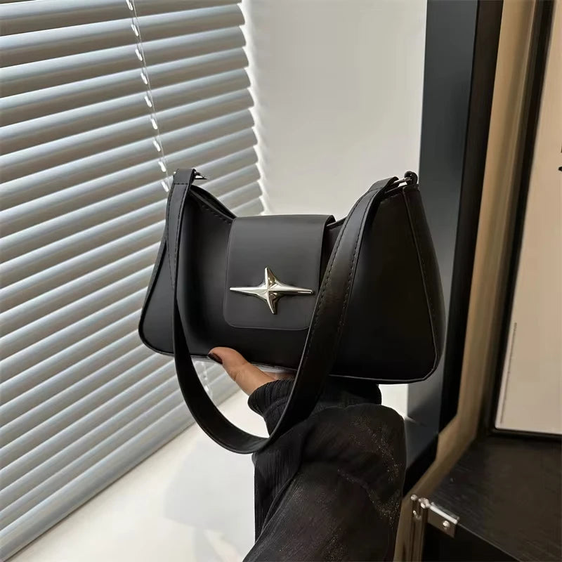 Y2K Small PU Leather Shoulder Bag For Women Daily Use - Smarsty