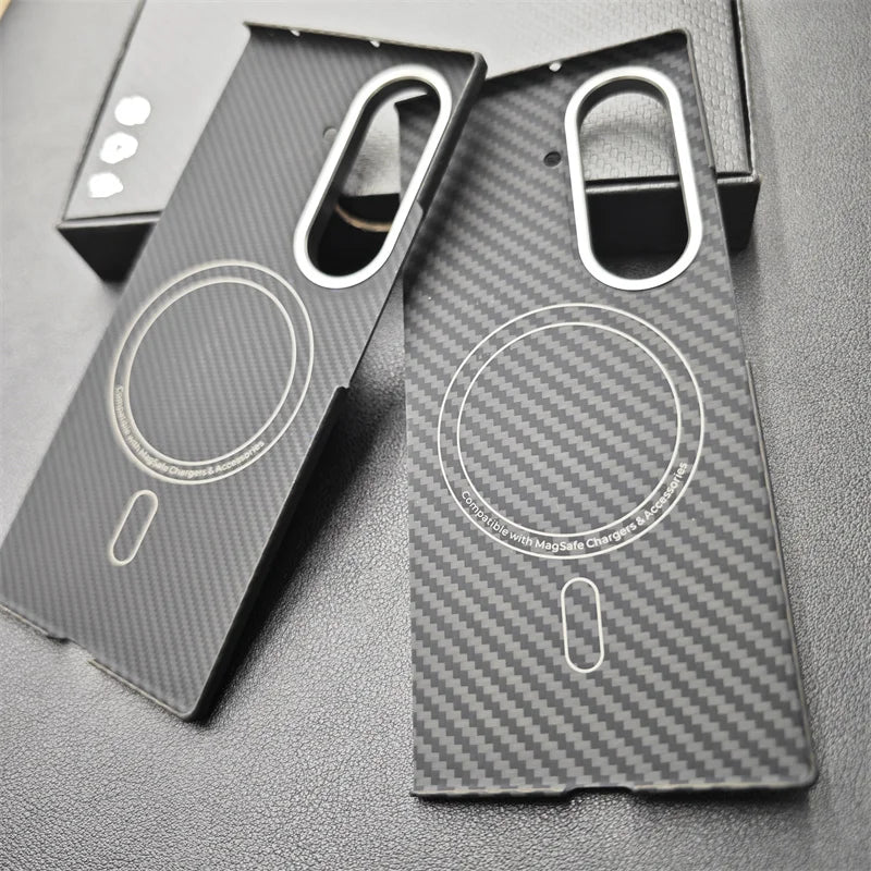 Aramid Magnetic Case For Z Fold 7 Carbon Fiber MagSafe - Smarsty