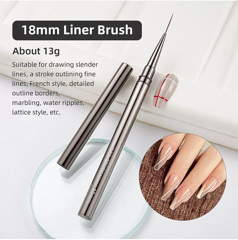 5PCS Nail Art Liner Brushes for Precision Manicure Designs - Smarsty