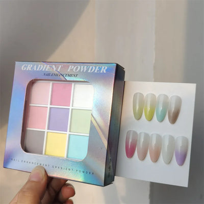 9 Colors Shimmer Nail Powder for Stunning Manicure - Smarsty