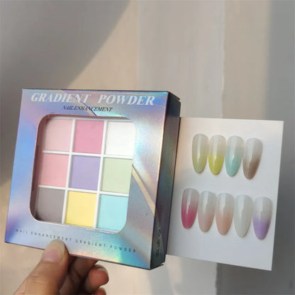 9 Colors Shimmer Nail Powder for Stunning Manicure - Smarsty