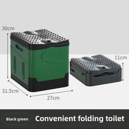Portable Car Folding Toilet Toilet Camping Emergency Artifact Car Travel Emergency Outdoor Mobile Toilet Camping Equipment