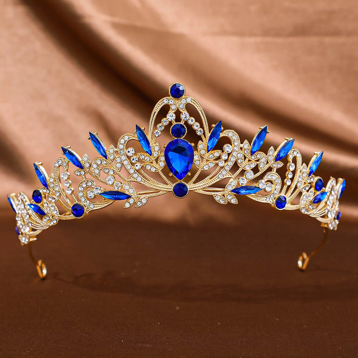 Baroque Crystal Tiara for Women Elegant Bridal Accessory - Smarsty