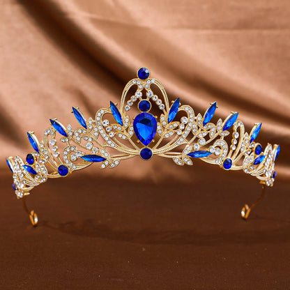 Baroque Crystal Tiara for Women Elegant Bridal Accessory - Smarsty
