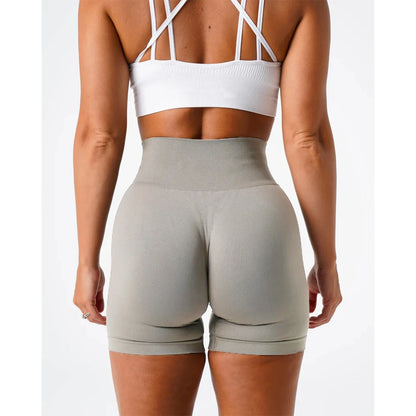 TKITK Spandex Solid Seamless Shorts Women Soft Workout Tights Fitness Yoga Pants Gym tight pants leggings cycling shark pants