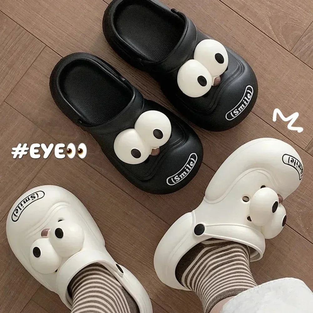 2PCS Shoe Charms DIY 3D Cute Funny Big Eyes Shoe Decorations Accessories Charms for Clogs Bogg Bag Slides Sandals