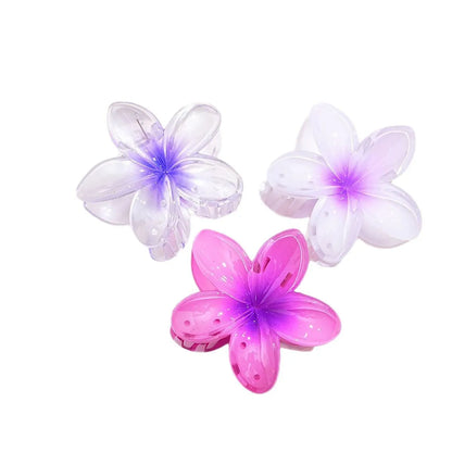 3 Piece Summer Floral Hair Claw Clips For Beach Lightweight - Smarsty