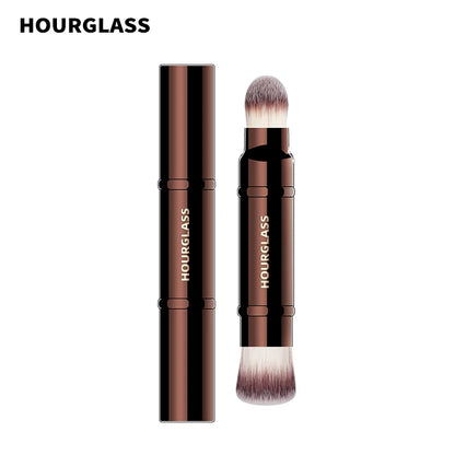 Hourglass Retractable Double-Ended Makeup Brush with Soft Fibers - Smarsty