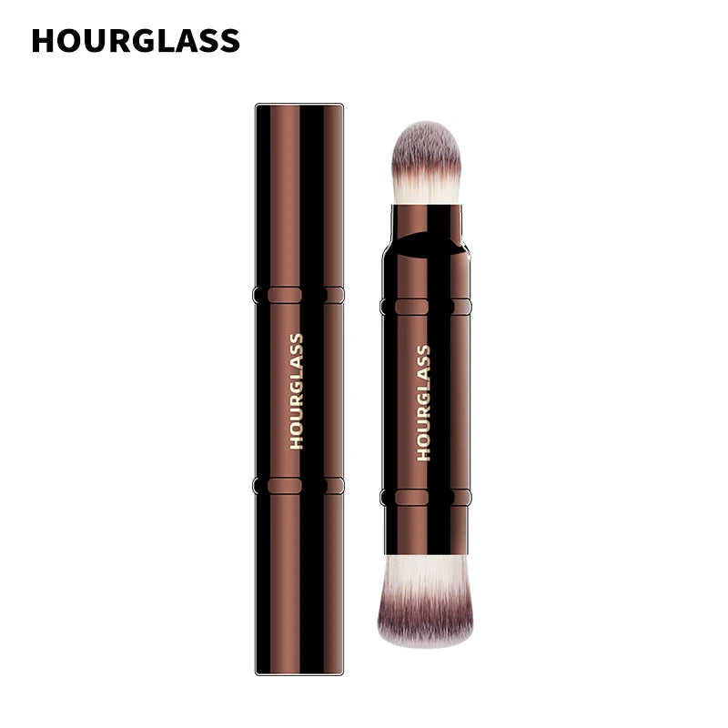 Hourglass Retractable Double-Ended Makeup Brush for Flawless Application - Smarsty