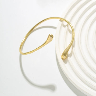 Vintage Water Drop Open Cuff Bracelet for Women - Smarsty