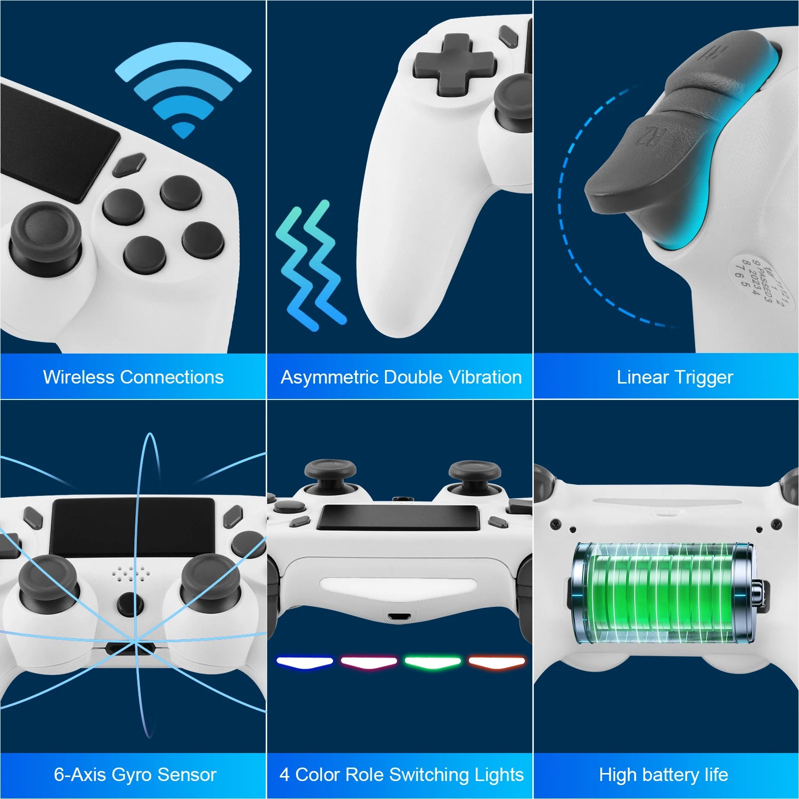 GAMINJA Wireless Gamepad with Dual Vibration Feature - Smarsty