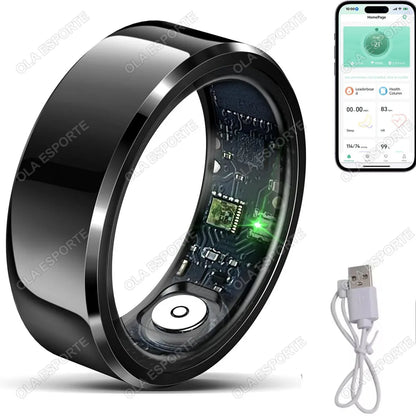 2025 Smart Ring Blood Pressure Heart Rate Sleep Monitoring Smartring IP68 & 5ATM Waterproof Multi-sport Mode Smartring Man Women - Smarsty