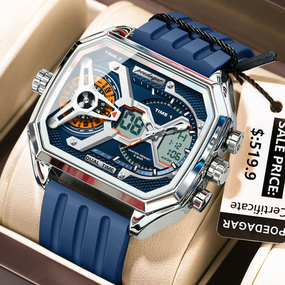 Luxury Men’s Luminous Quartz Watch with LED Calendar - Smarsty