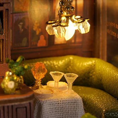 DIY Mini Wooden Doll House Assembly Building Model Pink Princess Villa Architecture Kit 3D Puzzle Dollhouse With Furniture Gifts by Smarsty