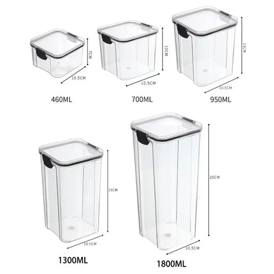 460-1800ml Sets Kitchen Stackable Sealed Jar Plastic Food Storage Box Multigrain Tank Bottle Dried Fruit Tea Storage Containers by Smarsty