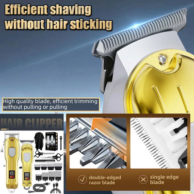 Hair Clippers for Men Professional, Barber Clippers and Trimmers Set, Cordless Hair Clippers for Hair Cutting Kit