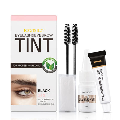 ICONSIGN Eyelash Eyebrow Dye Tint Kit Brow Enhancer Mascara Lift Tinting Tattoo Eyes Makeup Tools - Smarsty