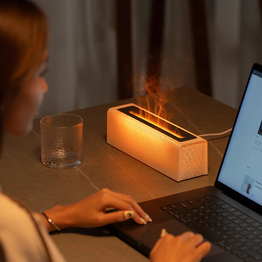 Kinscoter RGB Flame Aroma Diffuser with Cool Mist - Smarsty