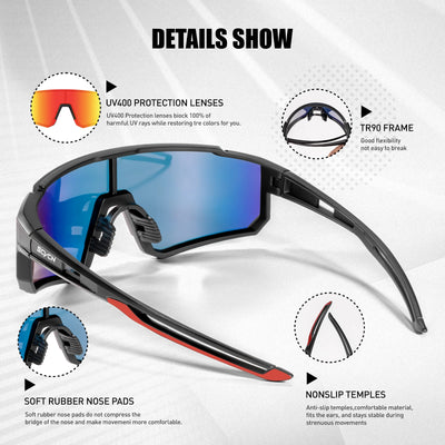 SCVCN new Outdoor Cycling Sunglasses Men MTB Bike Glasses Sports Mountain Climbing fishing Women Bicycle Cycling UV400 Goggles by Smarsty