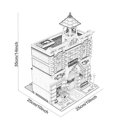 Creative IDEAS famous street view Bank Grand  hall MOC Set compatible 10224 building blocks with figuer Toys gifis Christmas