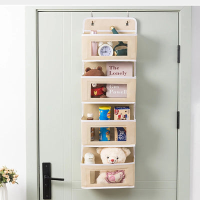 1pc Four-layer Storage Bag Door Hanging Fabric Organizer Bag For Sundries Items Underwear Socks by Smarsty