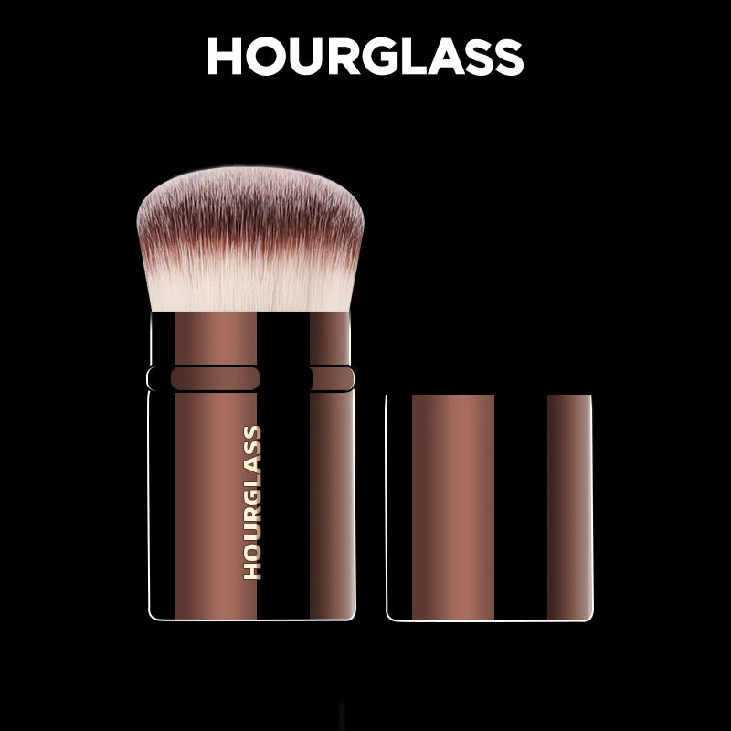 Hourglass Retractable Blush Brush with Soft Fiber Hair - Smarsty