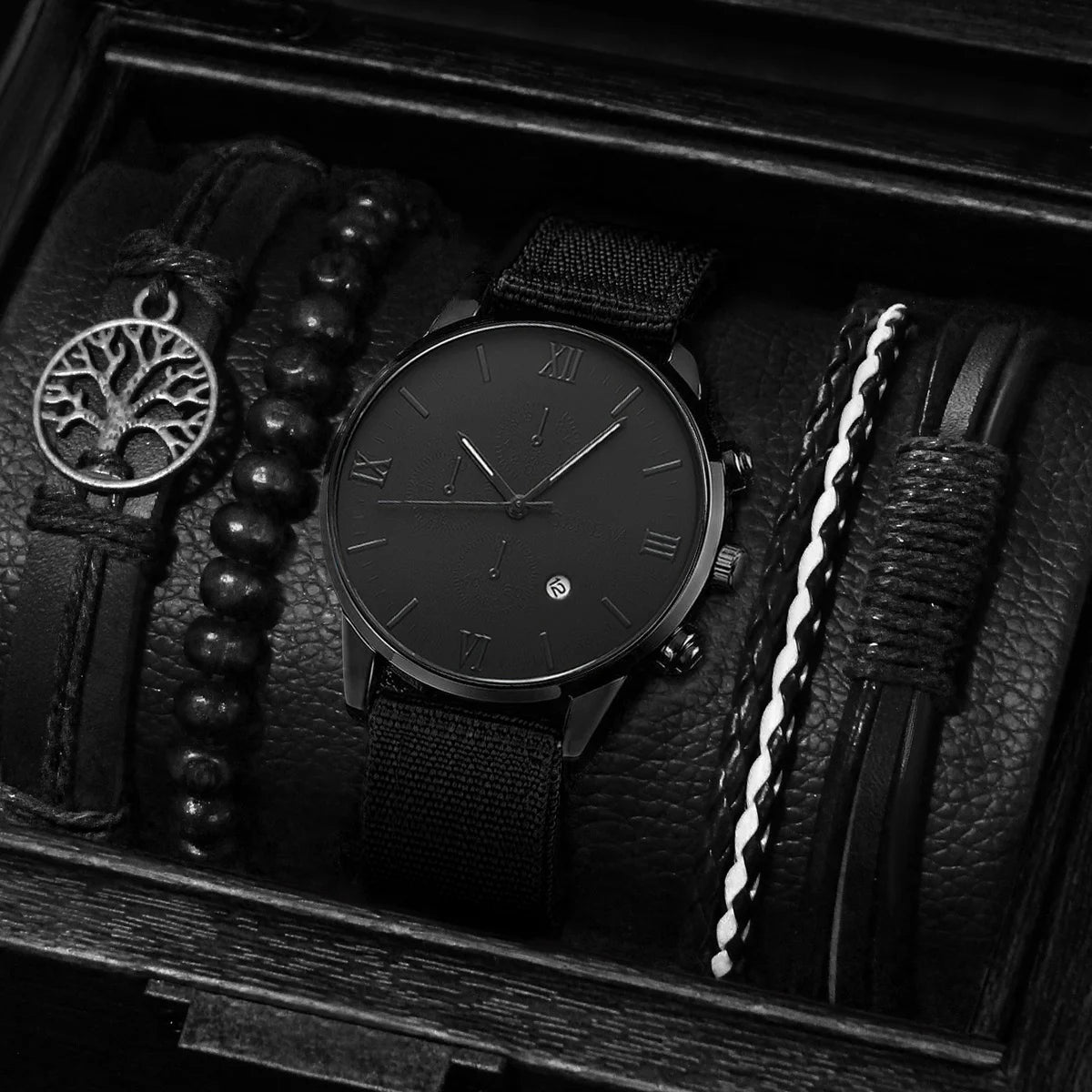 Men's Fashion Quartz Watches Set with Nylon Bands - Smarsty