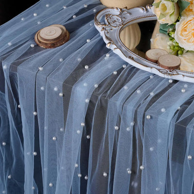 White Pearl Lace Table Runner for Elegant Events - Smarsty
