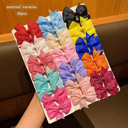 30 Colored Bow Hair Clips for Stylish Daily Use - Smarsty
